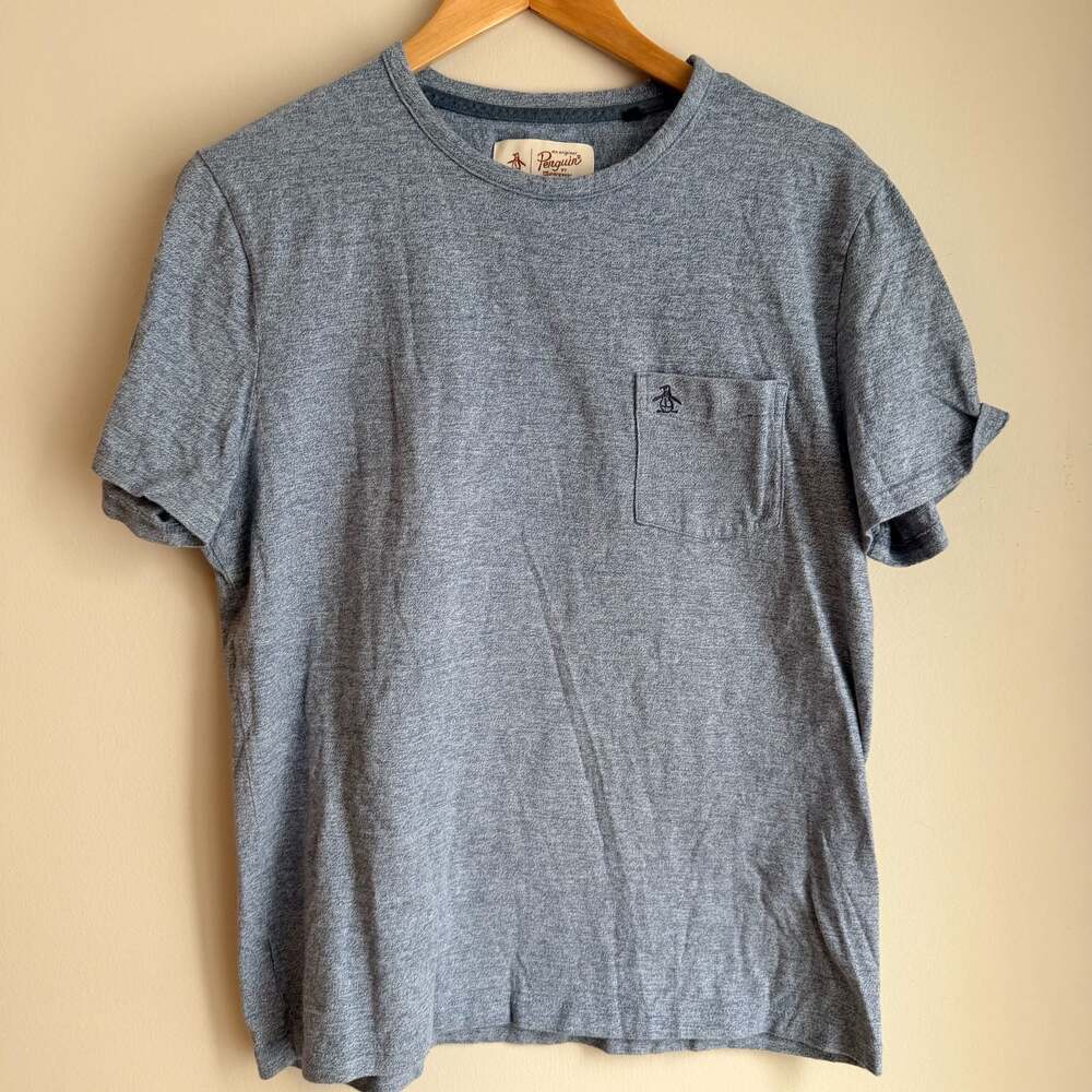 Original Penguin Original Penguin Gray Crew Neck T-Shirt Men's Large
